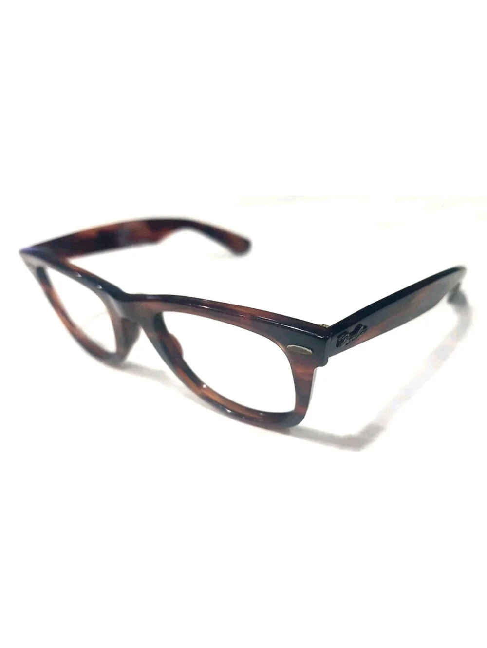 Ray Ban B&L Vintage Wayfarer Brown Sunglasses Frame Read